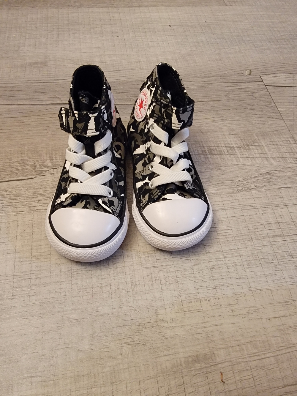 Converse Kids' Black & White Camo High-Top Sneakers